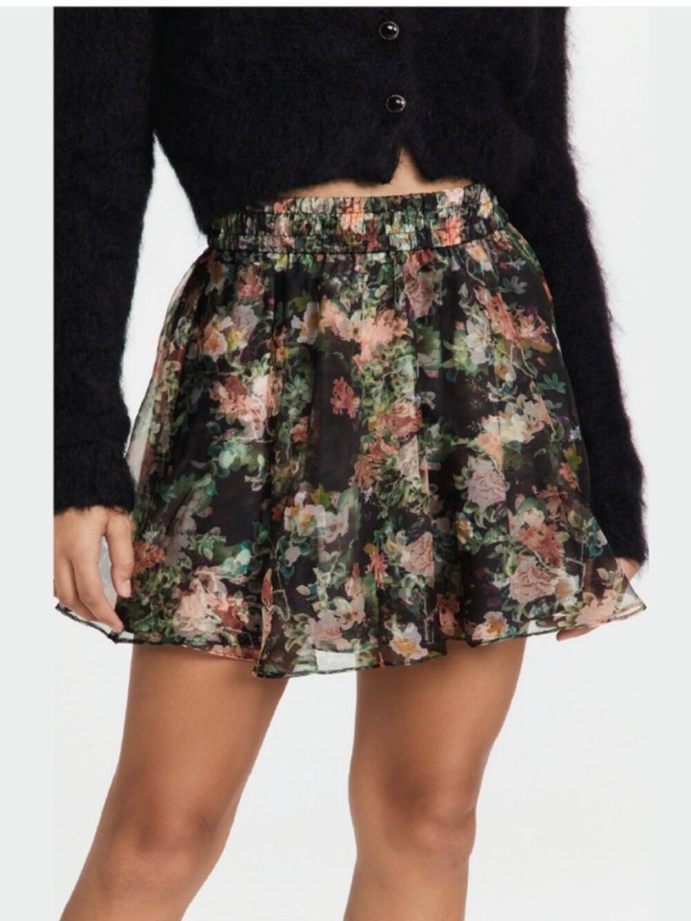 Alice + Olivia Silk Floral Skirt Size 4